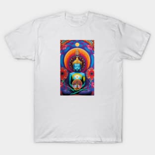 Young Buddha and the tree of life mandalas T-Shirt